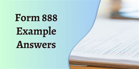 Form 888 Example Answers: Navigating Australia's Processes.